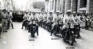 1558- Oran - Rue d'Arzew - Manifestation2 - Les Motards